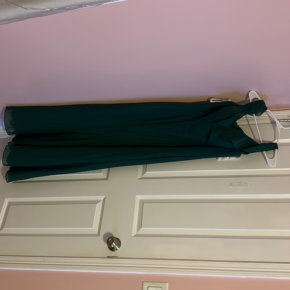 This is a Emerald Green Floor Length gown